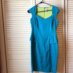 Spunky turquoise dress - size 6